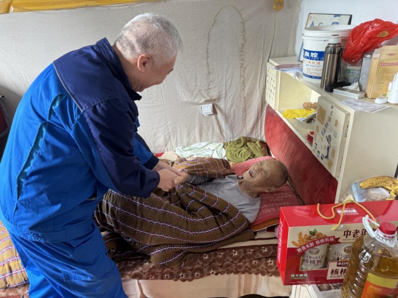 中交路建绍兴TOD项目党支部重阳送温暖 慰问抗美援朝老兵许安定